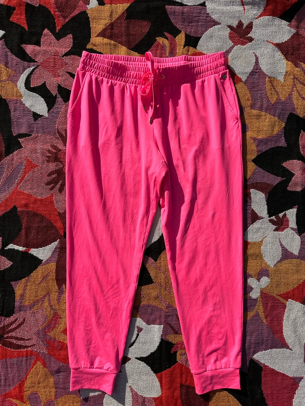Lilly Pulitzer Luxletic Neon Pink Pull-On Drawstring Joggers